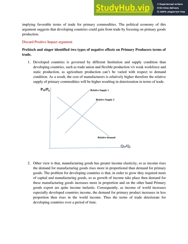 A Short Notes On Prebisch Singer Hypothesis