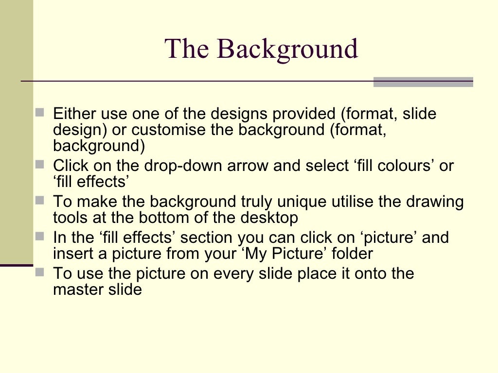 A short presentation on power point