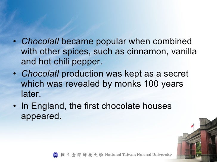 A Short Story Of Chocolate