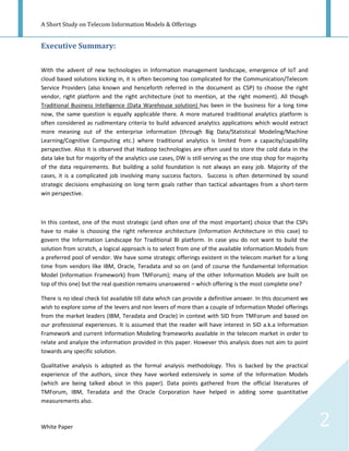 Telecomms Capability Model Framework A short study on telecom information models & offerings | PDF
