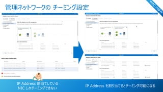 © Copyright 2021 Dell Technologies 28
of Y
管理ネットワークの チーミング設定
W
AC
の
操
作
IP Address 割当てしている
NIC しかチーミングできない
IP Address を割り当てるとチーミング可能になる
 