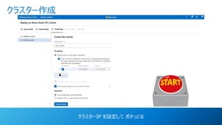 © Copyright 2021 Dell Technologies 33
of Y
クラスター作成
クラスターIP を設定して ポチっとな
 