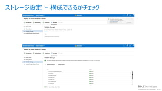 © Copyright 2021 Dell Technologies 38
of Y
ストレージ設定 – 構成できるかチェック
 