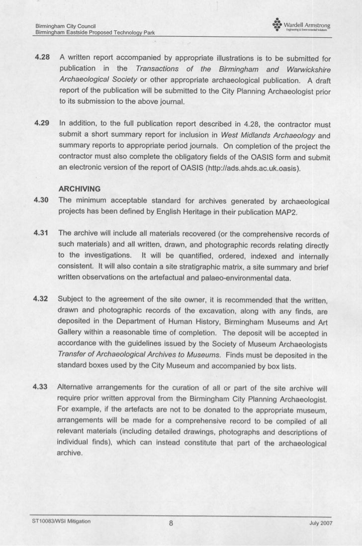 How to write an archaeological site report image