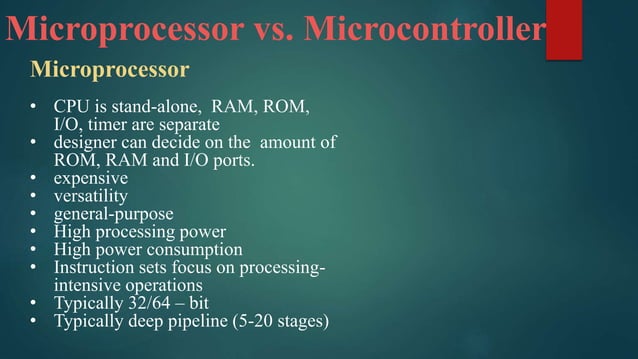 MICROPROCESSOR VS MICROCONTROLLER | PPTX