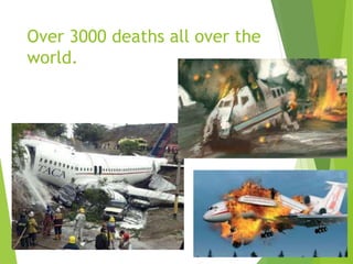 Over 3000 deaths all over the
world.
 