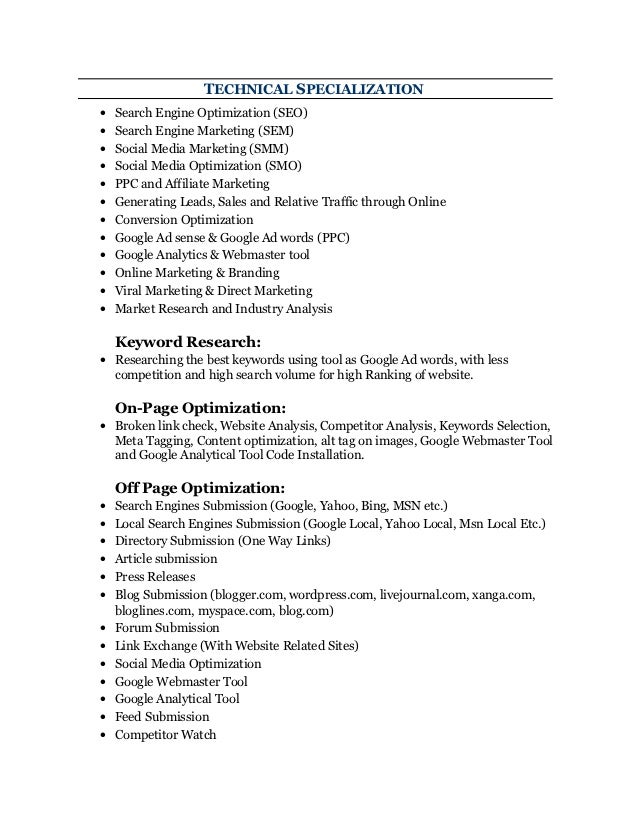 marketing research resume
