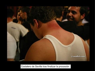 Costalero de Sevilla tras finalizar la procesión 