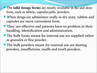 Introduction to  Dosage form