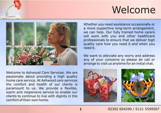 Ashwood care brochure