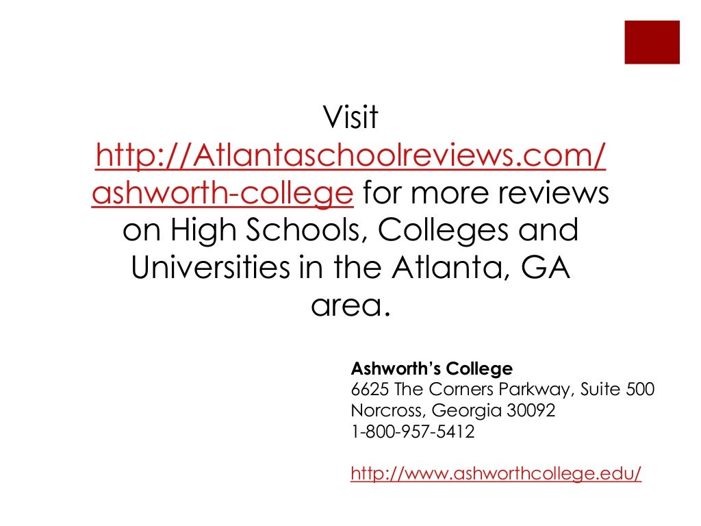 Ashworth College Review Atlanta School Reviews