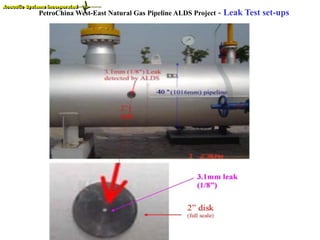 PetroChina West-East Natural Gas Pipeline ALDS Project - Leak Test set-ups
 