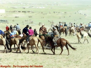 Mongolia - Participantes del Naadam 