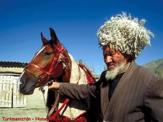 Turkmenistán – Home amb el seu cavall 