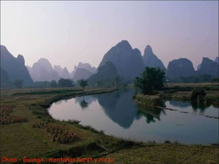 China – Guangxi, montañas Karst y río Li 