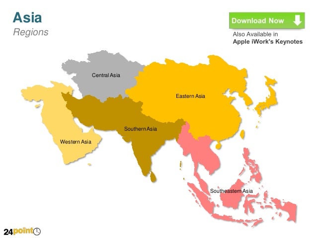Asia Map: 100% Editable in PowerPoint