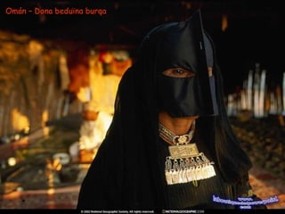 Omán – Dona beduïna burqaOmán – Dona beduïna burqa
 