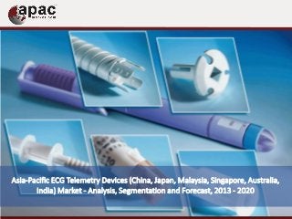 Asia-Pacific ECG Telemetry Devices (China, Japan, Malaysia, Singapore, Australia,
India) Market - Analysis, Segmentation and Forecast, 2013 - 2020
 
