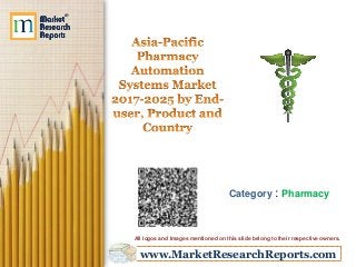 www.MarketResearchReports.com
Category : Pharmacy
All logos and Images mentioned on this slide belong to their respective owners.
 