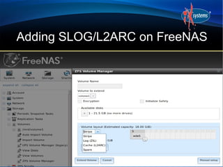 Adding SLOG/L2ARC on FreeNAS

 