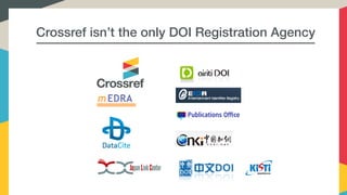 Crossref isn’t the only DOI Registration Agency
 