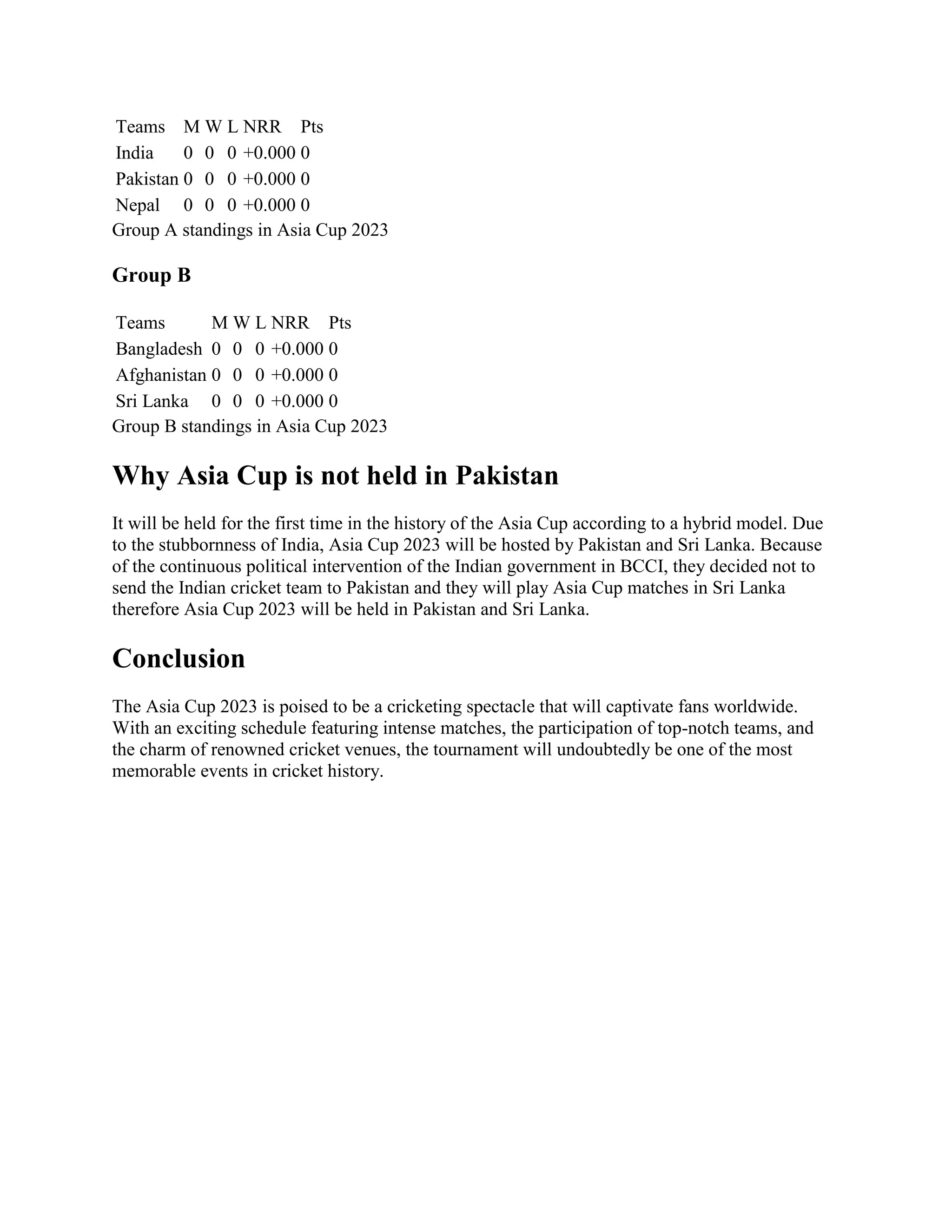 Asia Cup 2023: Shocking New Date Revealed! - i4qgikj