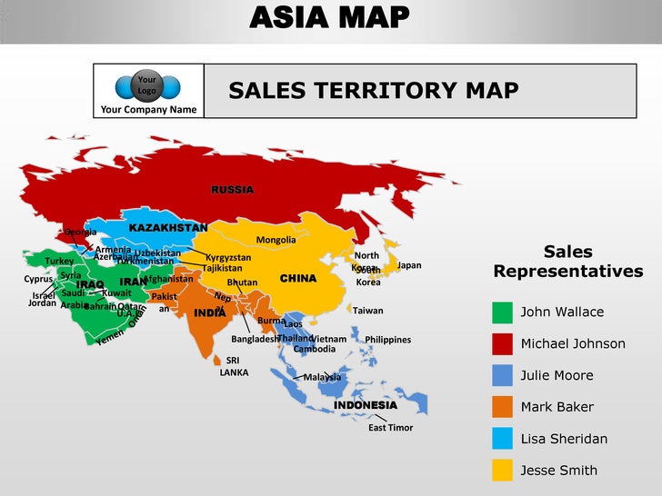 asia continent map