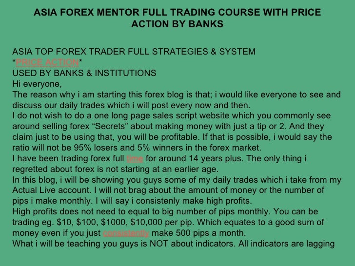Forex mentor price action