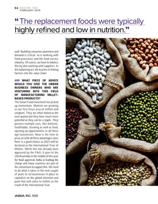 What is your vision for the smart food initiative? & what led to the initiation of smart food and why?