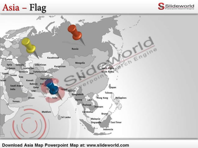 Asia Map Powerpoint Map - SlideWorld | PPTX