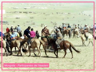 Mongolia - Participantes del Naadam 