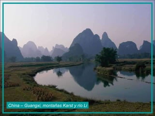 China – Guangxi, montañas Karst y río Li 