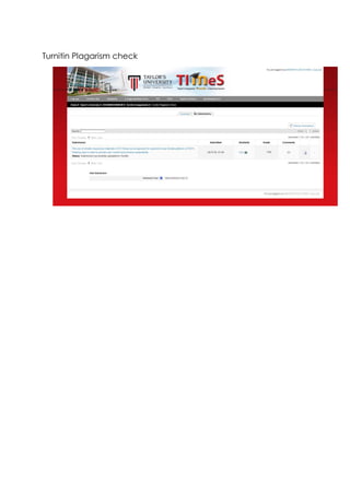 Turnitin Plagarism check
 
