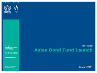 Ian Pascal Asian Bond Fund Launch 