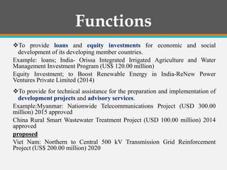 Asian Development Bank Functions Asian development bank | PPTX