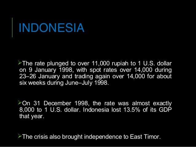 asian crisis The asian financial crisis was a period of financial crisis that gripped much of east asia beginning in july 1997 and raised fears of a worldwide economic meltdown . asian crisis The asian financial crisis was a period of financial crisis that gripped much of east asia beginning in july 1997 and raised fears of a worldwide economic meltdown .