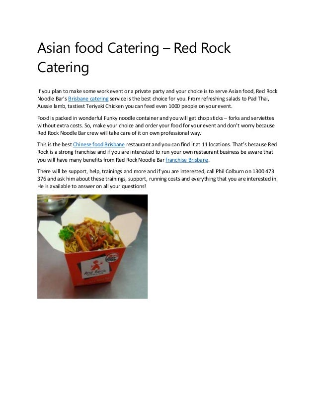 Asian food catering