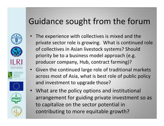 Poverty, food security, livestock and smallholders