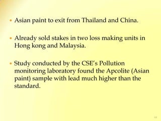 Cont….Colour World machines	– 3175 machines installed till February 1, 2003	– 827 machines installed under arrangement with Citibank	– Colour World dealers make more than 50% of salesPrediction of colour trends in IndiaThe launch of Kids WorldRoyale PlayDo-It-Yourself mode 37