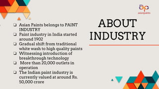 Marketing Management Project on ASIAN PAINTS | PPTX