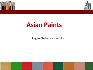 Asian Paints Raghu Chaitanya Koorella 