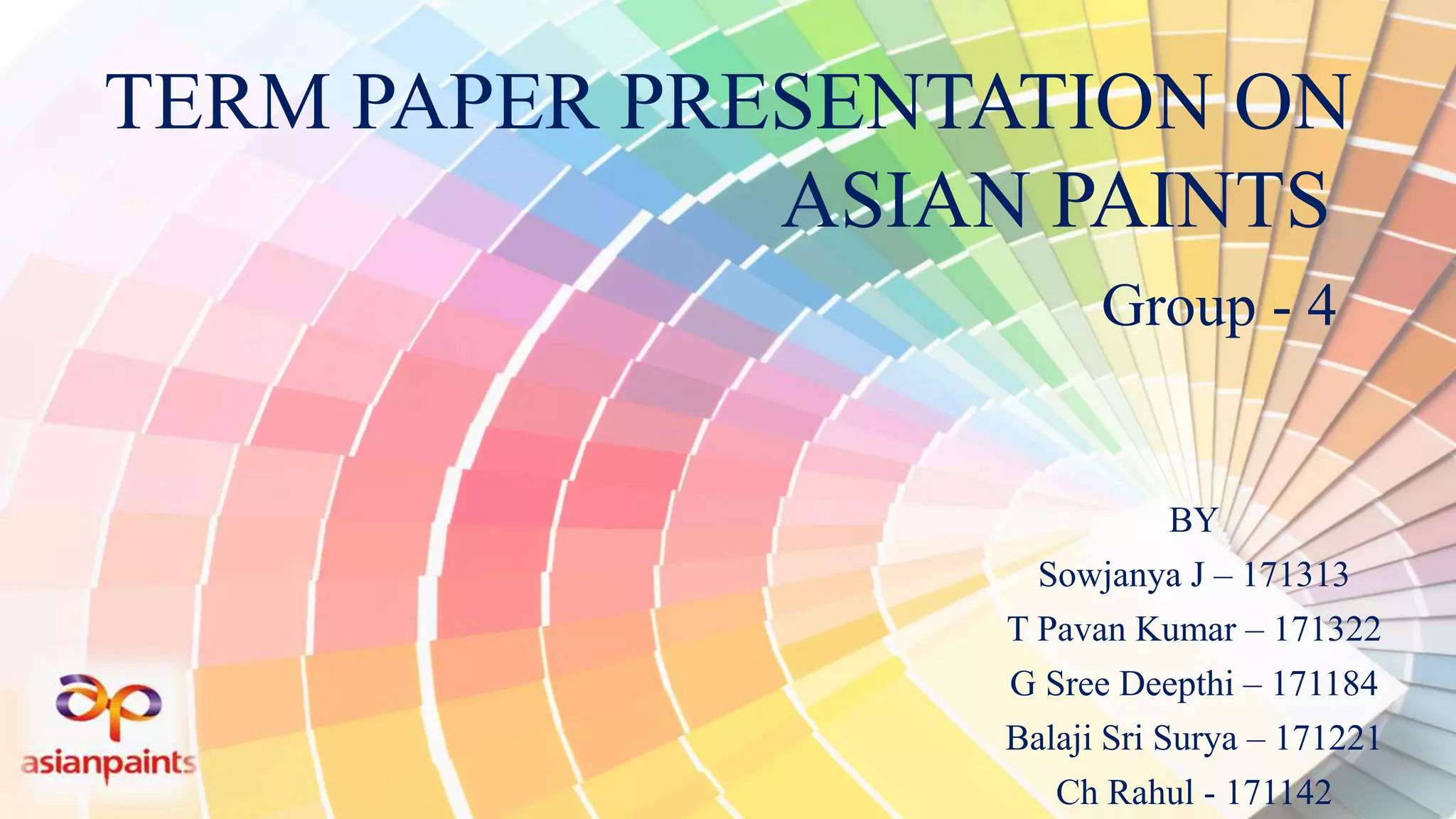 Asian paints Sales and Distribution strategy | PPTX