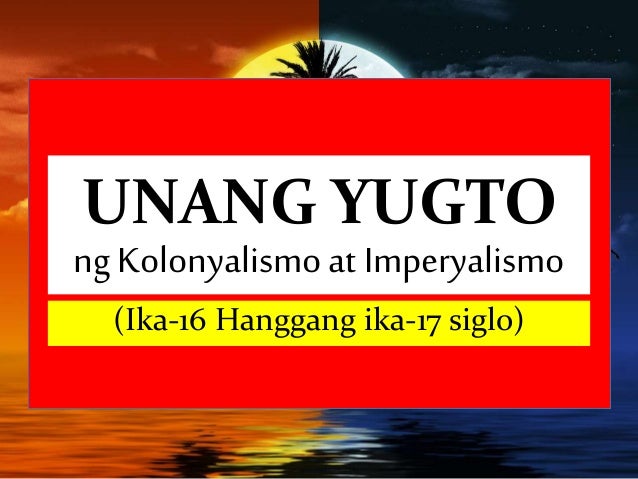 Panahon ng Kolonyalismo at Imperyalismo sa Timog at Kanlurang Asya