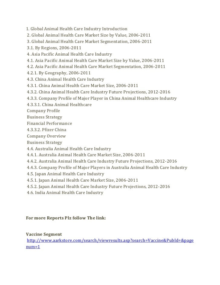 Asia pacific animal health care market outlook to 2016