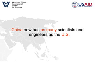 China  now has  as many  scientists and engineers as the  U.S. 