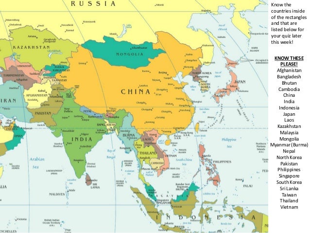 Asia Study Map