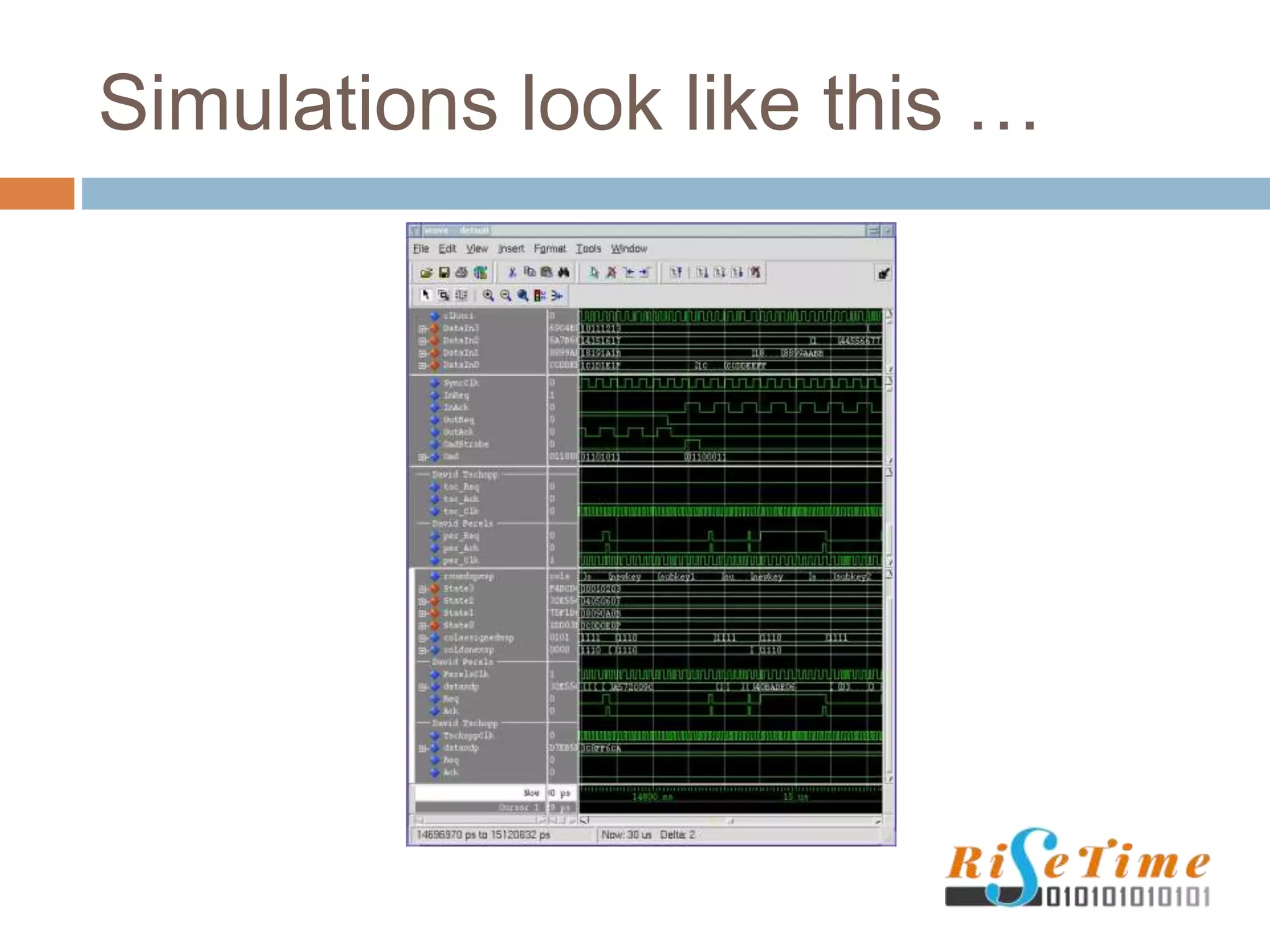 Simulations look like this …
 