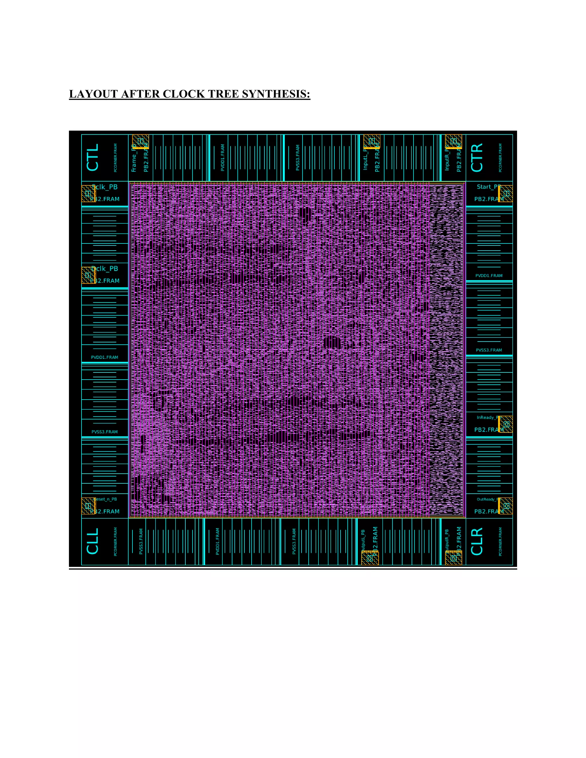 LAYOUT AFTER CLOCK TREE SYNTHESIS:
 