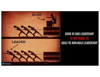 GOOD VS BAD LEADERSHIP
IS NOT EQUAL TO
AGILE VS NON-AGILELEADERSHIP
@asidky
 