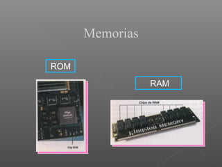 ROM
RAM
Memorias
 